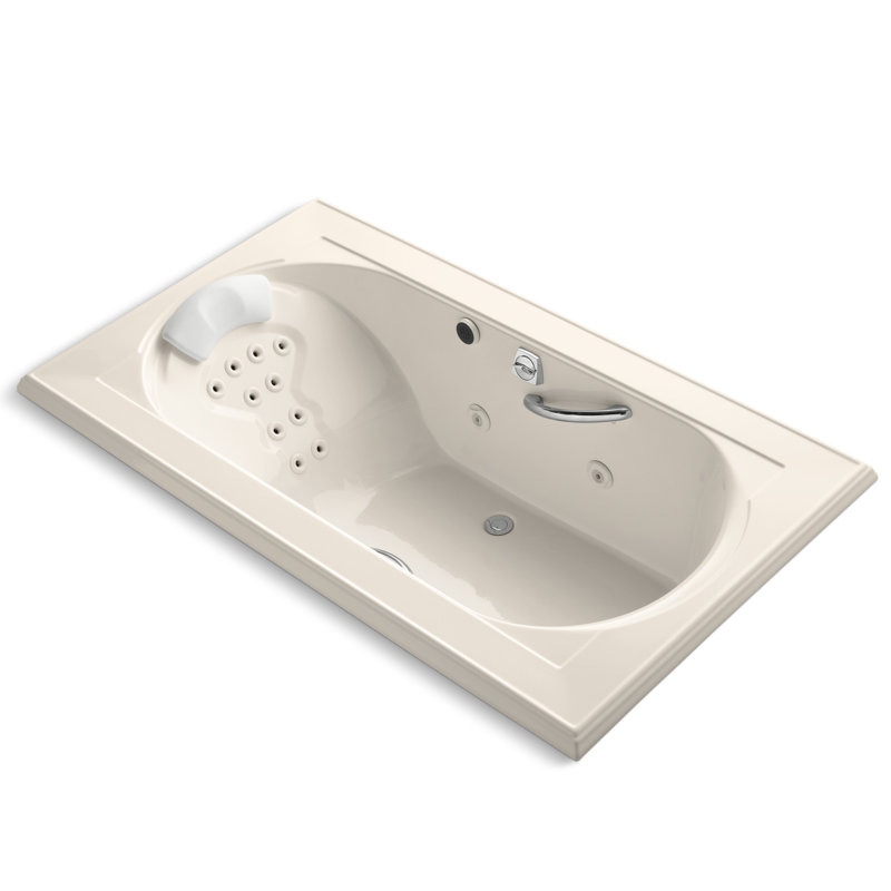 Memoirs 72" x 42" Drop In Combination Acrylic Bathtub, Innocent Blush