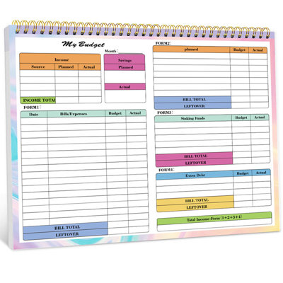 the Notepad Daily And Weekly Financial Accounting Book Household Income And Expenditure Cash Budget Plan Planning Coil Notebook