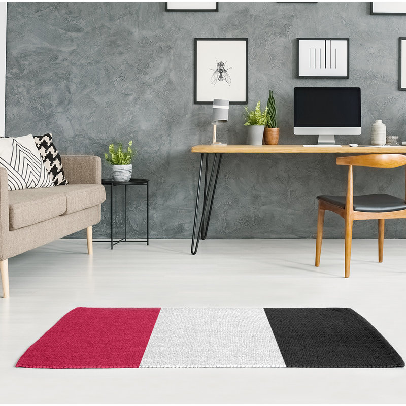 Tapis de zone rouge/noir, Rectangle 5 pi x 7 pi