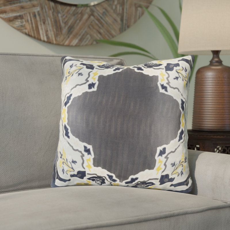 Silk Throw Pillow, 18" H x 18" W x 4" D, Forest, Polyester