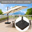 Base de parasol carrée 100L avec roues