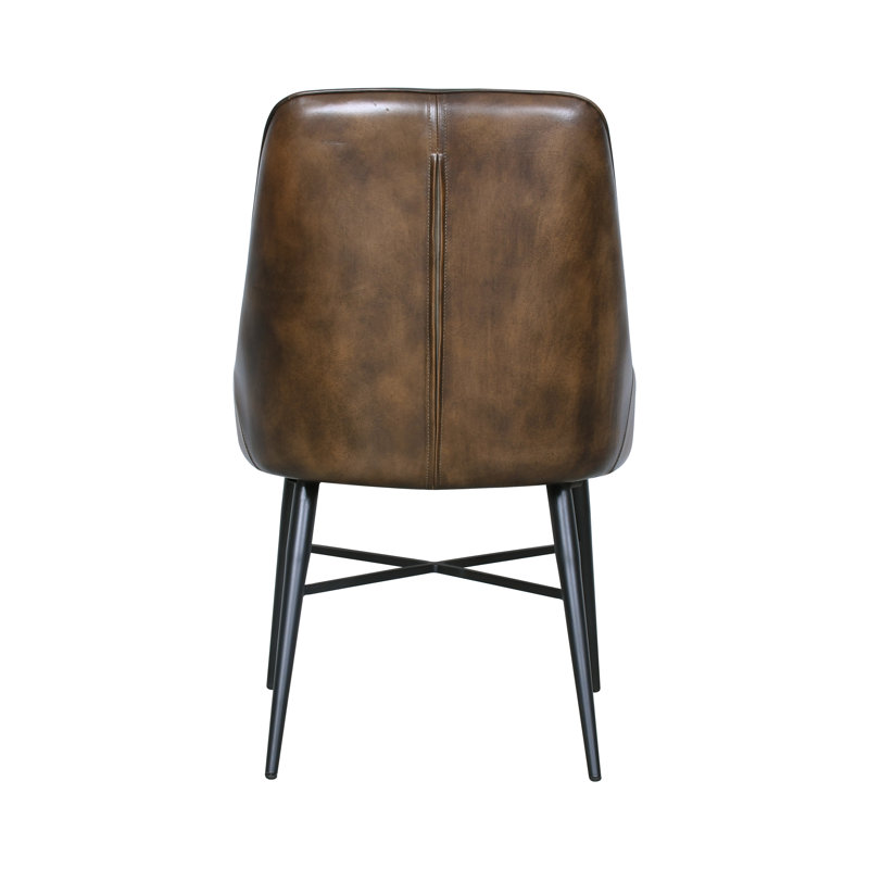Galway Dining Chair In Antique Whiskey Leather