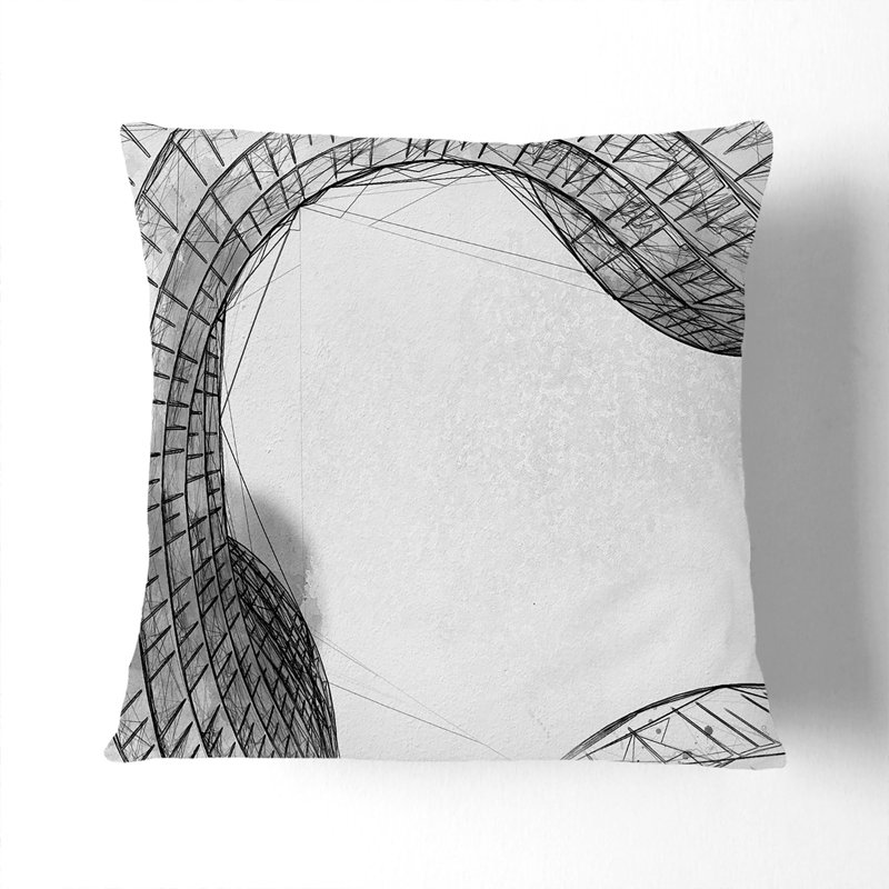 Square Throw Cushion, Black, 40cm H x 40cm W x 15cm D
