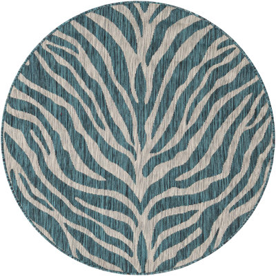 Outdoor Joyous Rug Green-Blue Color