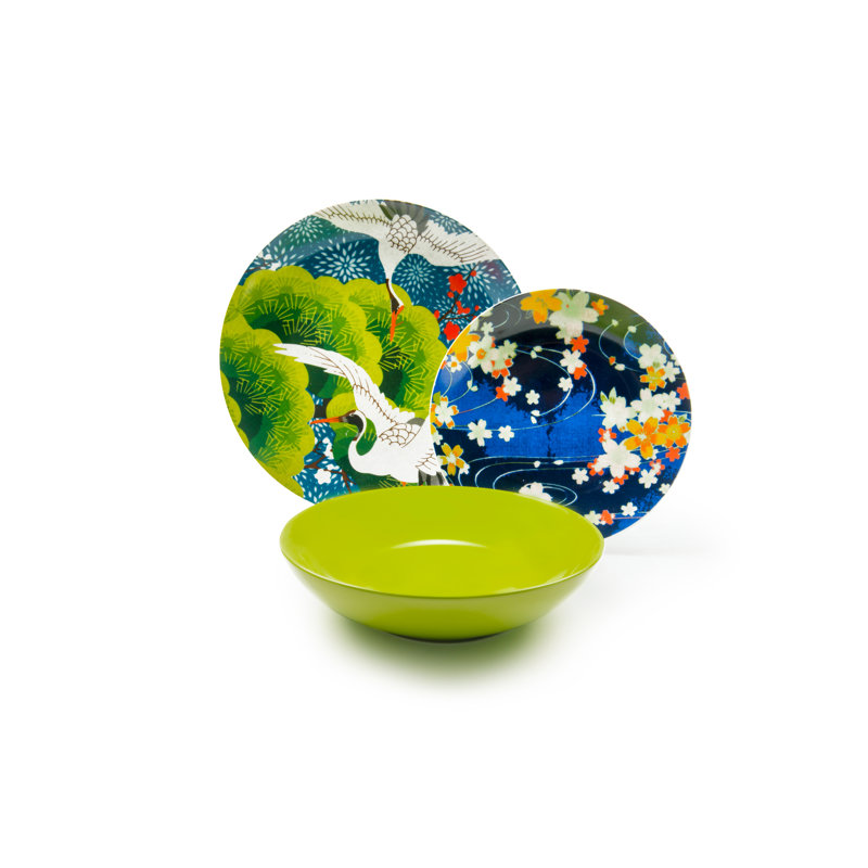 Kimono Piece Porcelain Dinnerware Set - Service for 6
