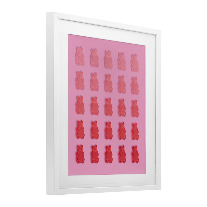  Ours dégradé, reproduction encadrée sous verre, design par Lish Creative, Cadre blanc côtier, H 16 po x l 13 po