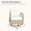 Chaise berçante 3 pièces pour patio avec coussins et table d'appoint-1442010074