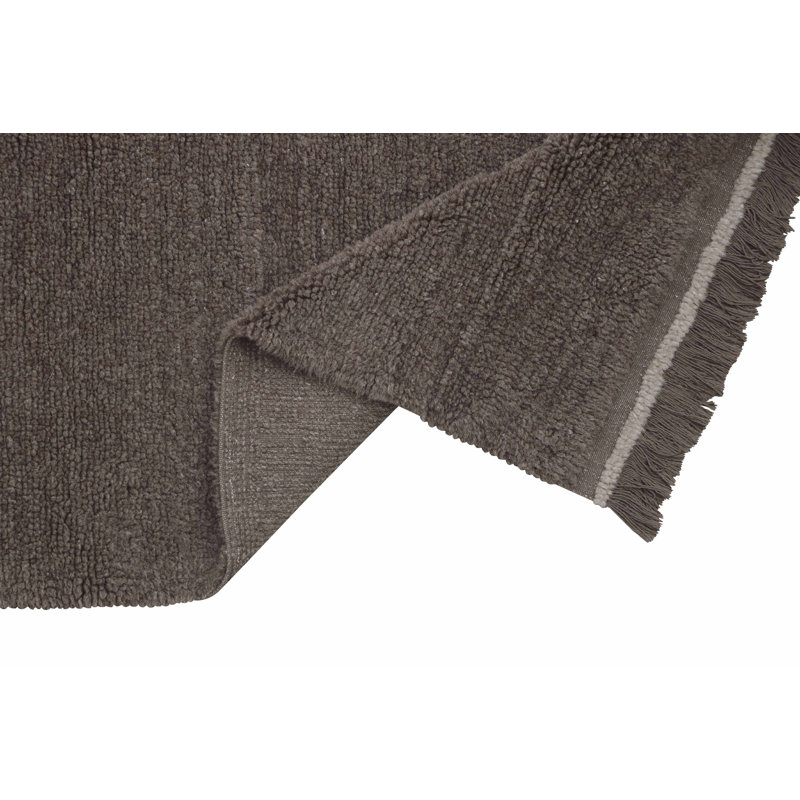 Sheep Of The World Hand Tufted Wool Area Rug in Sheep Brown, Runner 2'7" x 7'6"