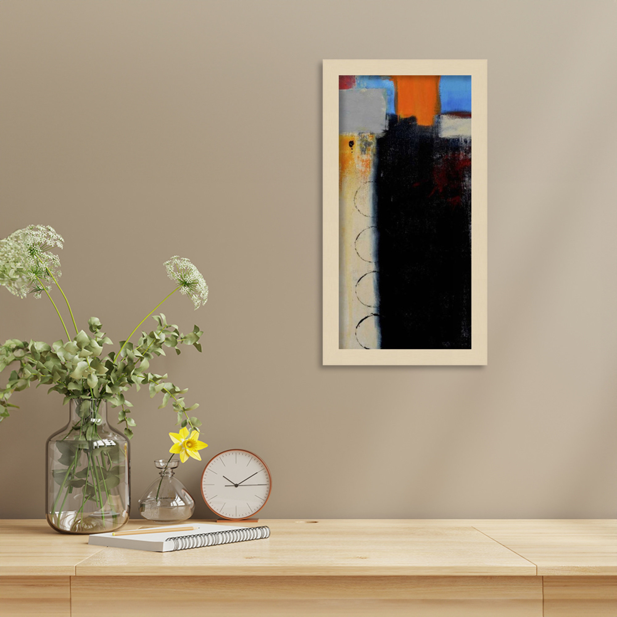 Thats a Wrap III by Mauro Wood Framed Wall Art Print, 17" H x 9" W, Brown