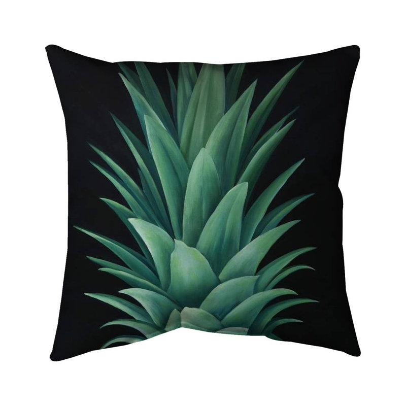 Pineapple Leaves - Gastronomy Botanical – Throw Pillow Cover Only, Double-Sided Print, Insert Not Included, Square 26"