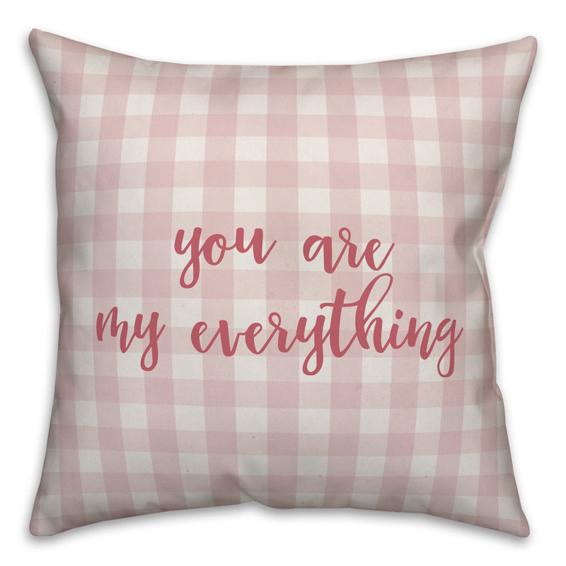  Coussin You You My My Everything Square, Coussin décoratif, Rose
