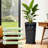 25/31 in. Imitation-Wicker Plastic Tall Planter Pot with Drainage Hole & Tray-678698213-678698215