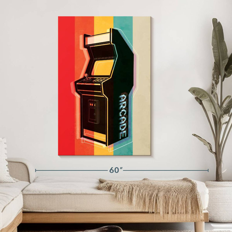 " Retro Arcade " by Logic Nerds, 48" H x 32" W x 1.25" D