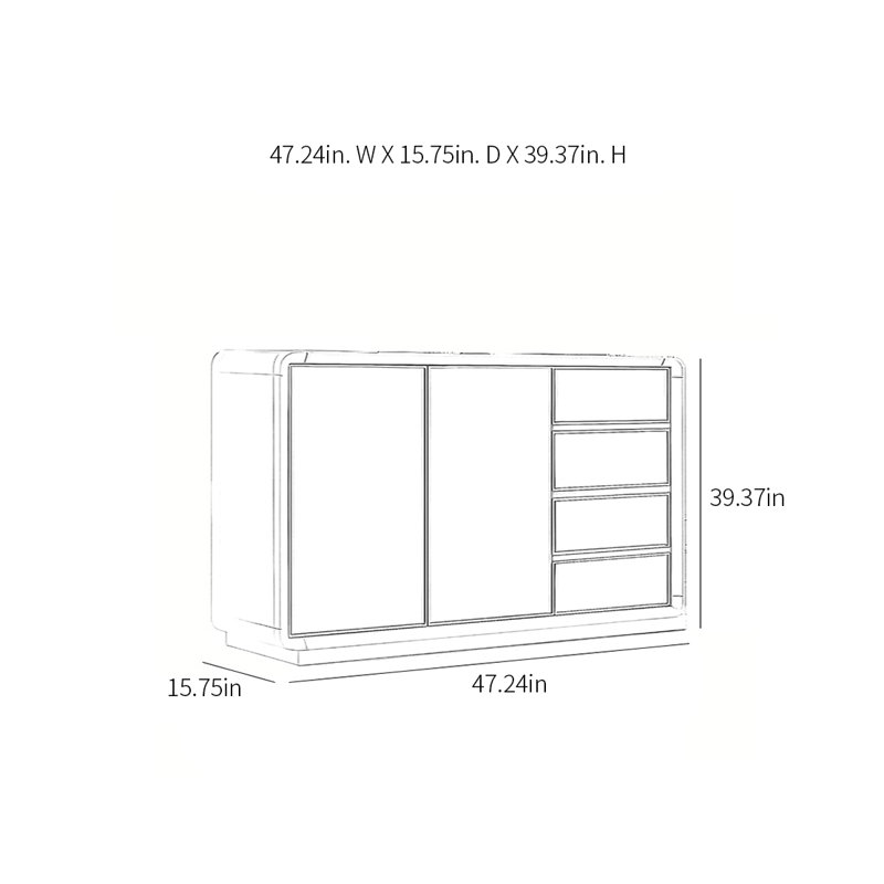 Buffet multifonctionnel en alliage d'aluminium