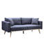 Ensemble de salon en lin gris foncé avec caractéristiques de poche, chaise, 5 coussins pour magazines