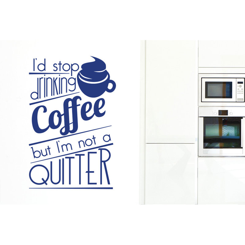 Food & Beverage Wall Decal, Dark Blue