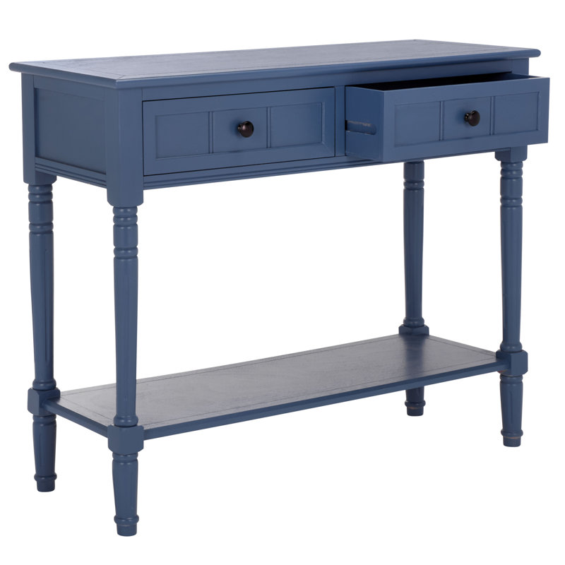 Console en bois massif 35,8 po Malmesbury, Bleu