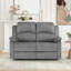 Llanos 2 Piece Modern Microfiber Manual Living Room Set with Overstuffed Loveseat & Sofa-100759281
