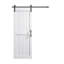 Porte de grange en bois manufacturé à panneaux en PVC avec trousse de quincaillerie-91154254-88629666