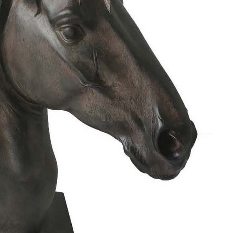 Sculpture tête de cheval Genny, statuette en résine, 19 po, Bronze