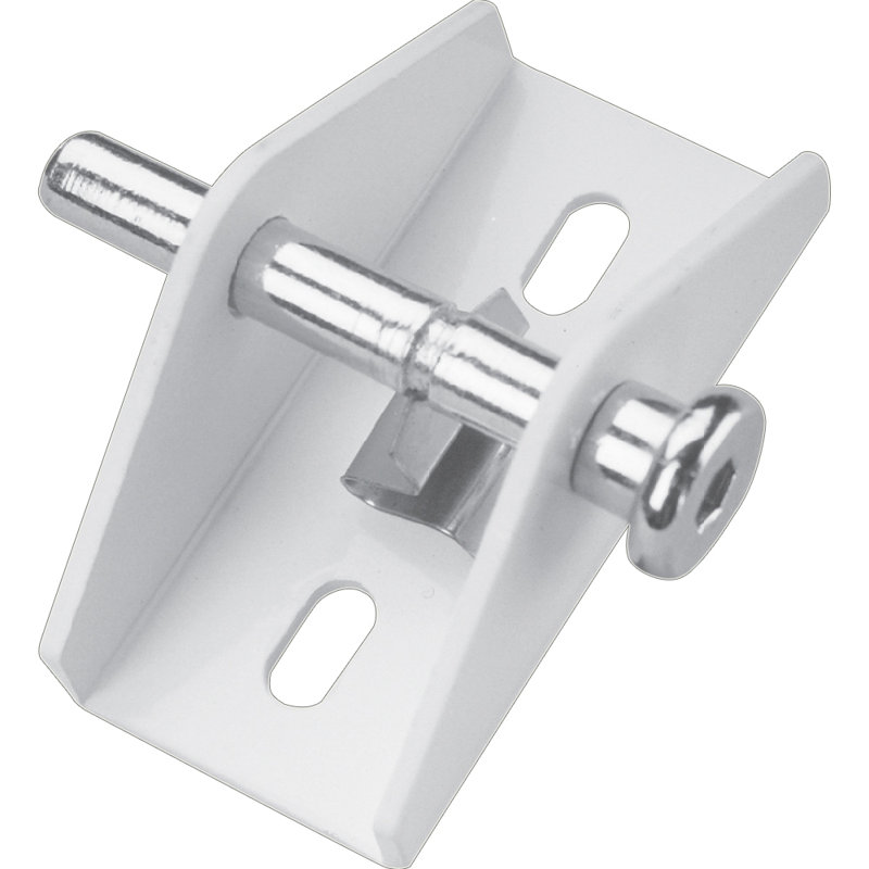 Serrure de porte coulissante à finition blanche à poussoir Prime-Line (paquet simple)