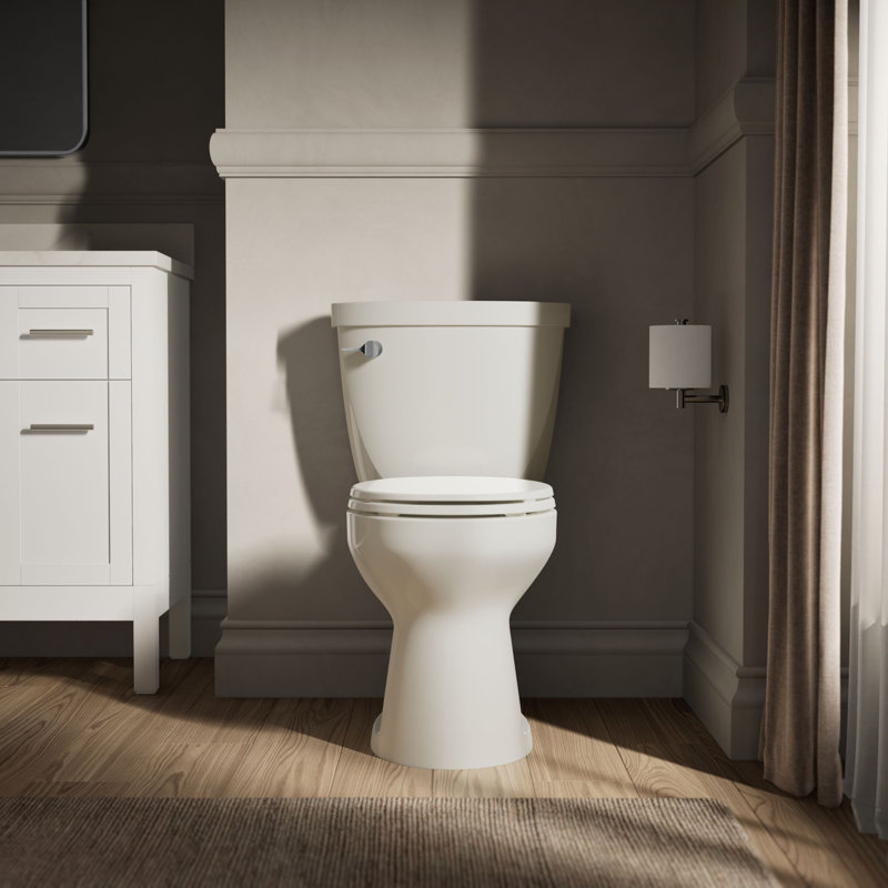 Cimarron® Two-Piece Round-Front Toilet, 1.6 GPF, Biscuit