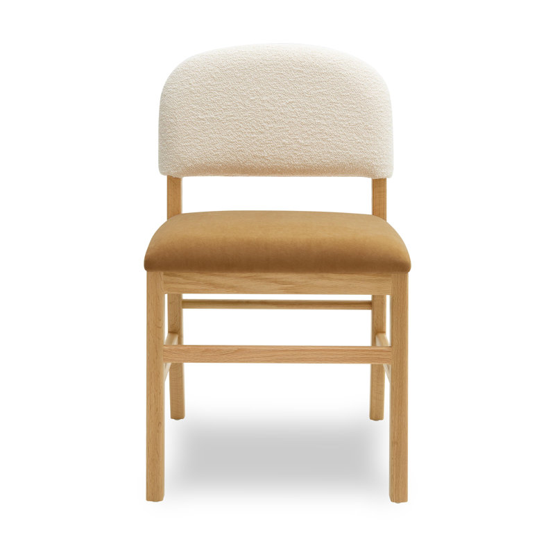 Chaise en velours Calla Performance, Cognac