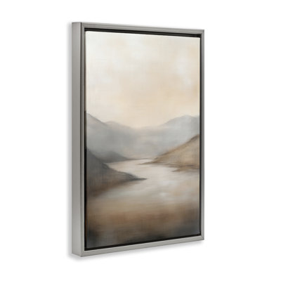 Formed by Mountains Landscape Floating Frame, design by Petal Prints Design