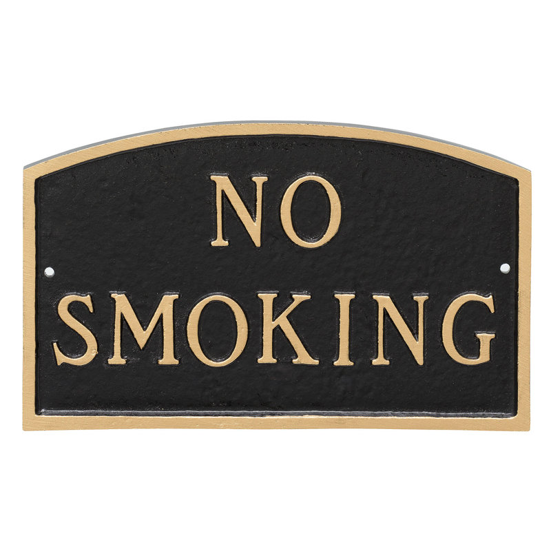 Weather Resistant Metal Garden Plaque, Black/Gold, 10" H x 15" W x 0.25" D
