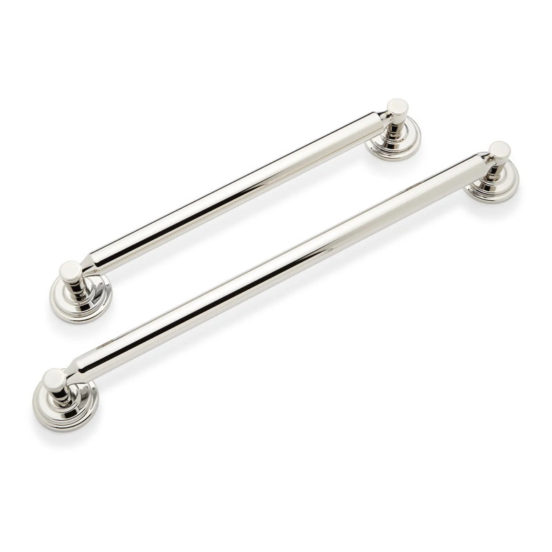 Signature Hardware Inglewood Grab Bar, Polished Nickel, 27.125" L