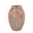 Round Terracotta Vase with Subtle Ribbed Design