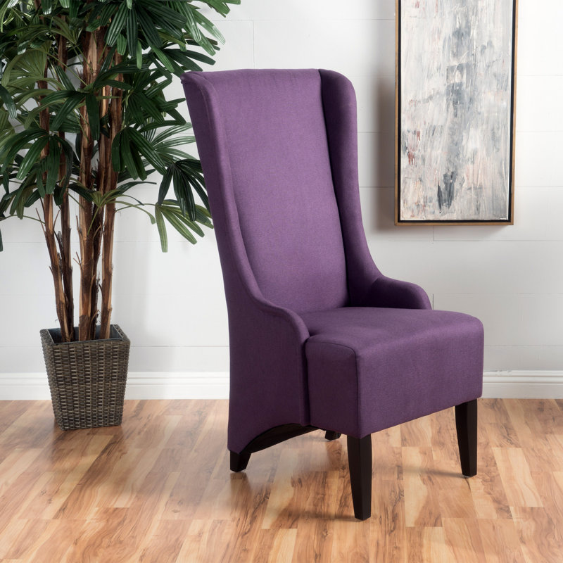 Chaise d'appoint rembourrée en tissu, Prune