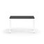 eFloat Quattro, 23 in. D x 58 in. W Sit-Stand Desk with Carbon Black Base, Carbon Black Painted Wood Top, and Black Salzburg Leather Cable Manager-389062321-389062335
