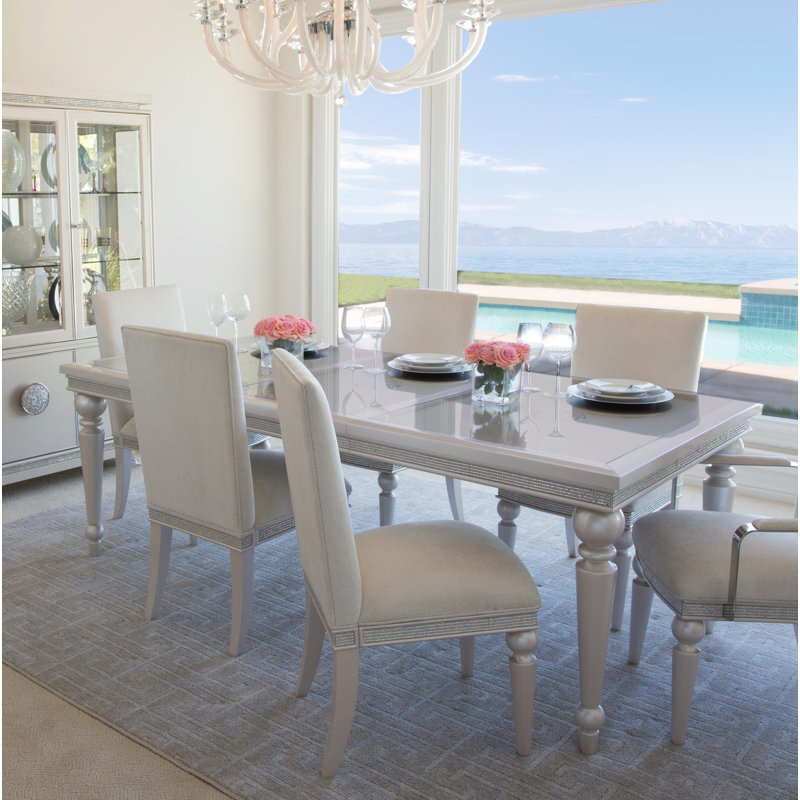 Glimmering Heights Glass Dining Table
