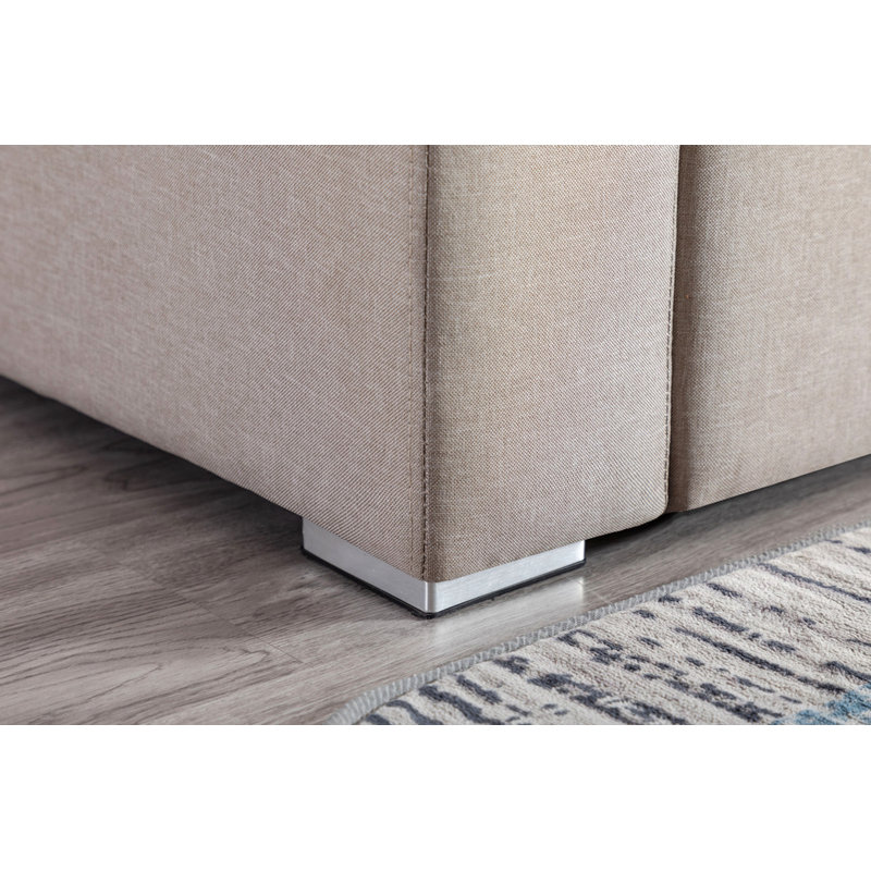 Ensemble de salon avec canapé et causeuse en tissu 95,5 po