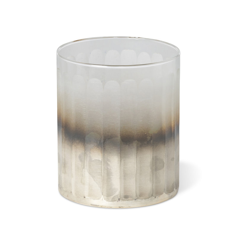 Glass Tabletop Votive Holder, 7.25" H x 6" W x 6" D
