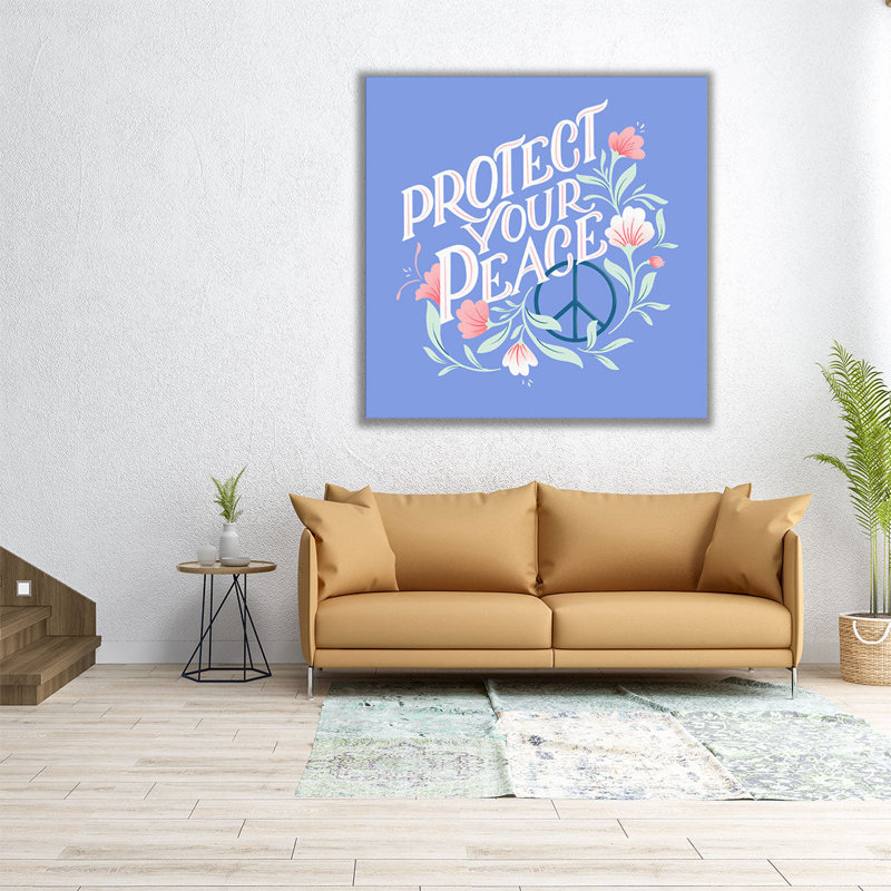 Protégez votre paix I - reproduction d'art sur toile, H 12 po x l 12 po