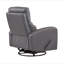 Fauteuil inclinable oscillant 1pc avec revêtement pivotant en cuir moka et meubles de salon-128515358