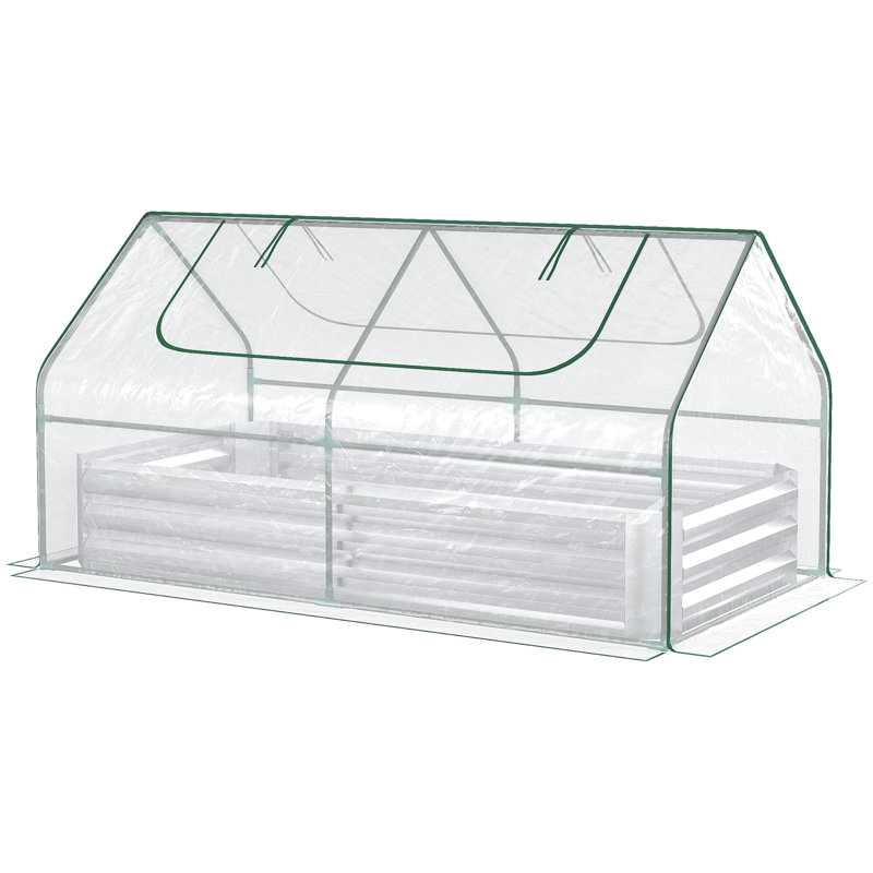Lit de jardin surélevé galvanisé 6 pi x 3 pi Outsunny
