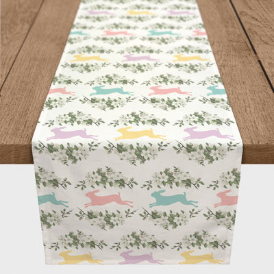 Anirah Rectangle Floral Easter Polyester Table Runner