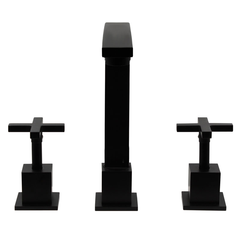 Muld Widespread 2-handle Bathroom Faucet, Matte Black
