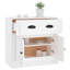  Buffet rectangulaire blanc moderne en bois d'ingénierie