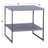 Square Side End Table with Storage Shelf, Rustic Concrete Finish and Black Metal Frame-2136747217