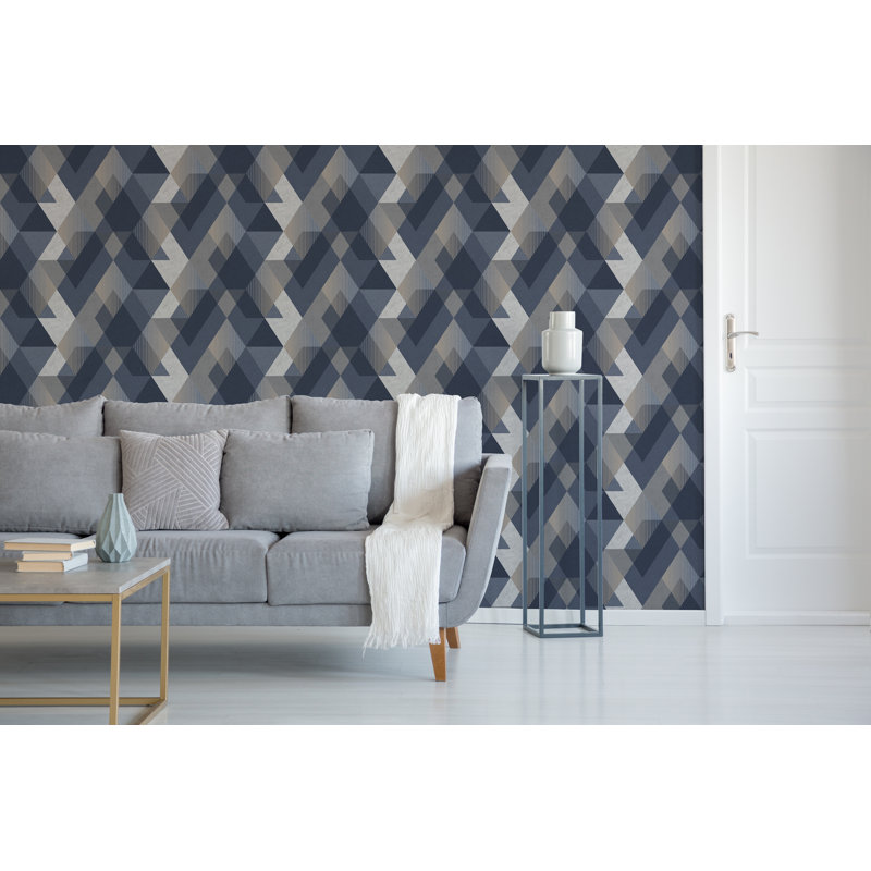 Sublime Navy Decadence Diamond Wallpaper