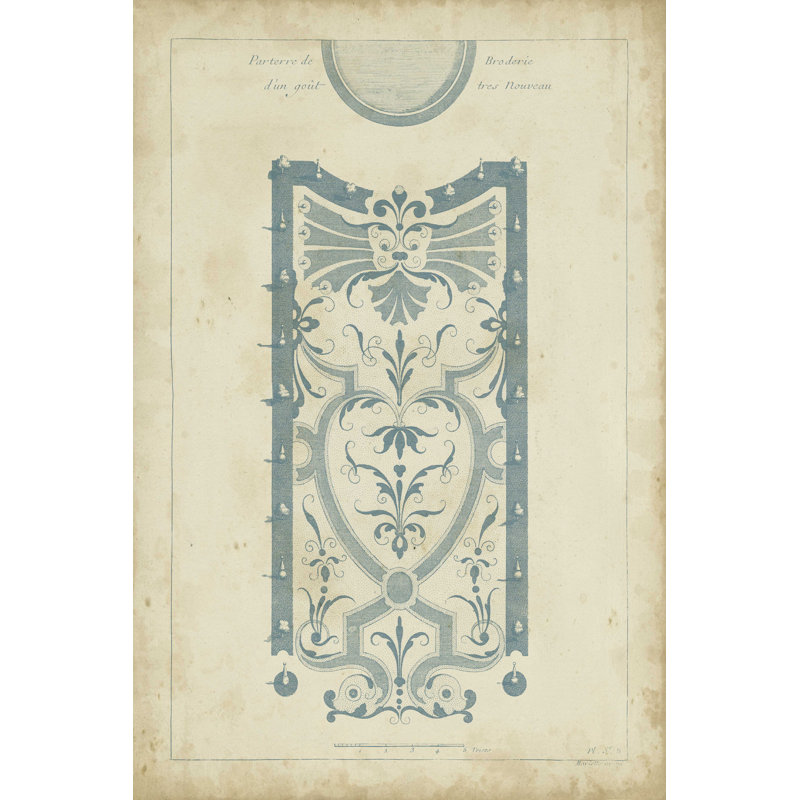 Conception de jardin en bleu III, H 18 po x l 12 po