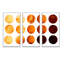Neuf cercles dans des tons d'orange et de brun III - ensemble d'art mural moderne sur toile encadrée 3-1770501127-1770501123