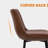 PU Leather Upholstered Counter & Bar Stool Set of 3-714696742