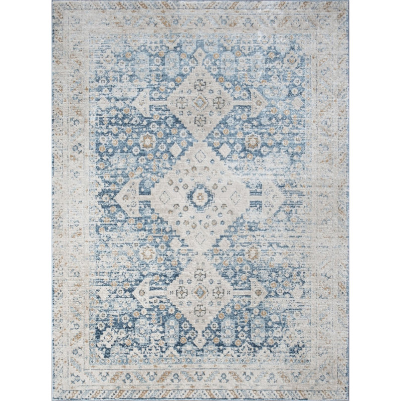 Noble GC_GEN7003 Blue Area Rug, Runner 2'7" x 7'3"