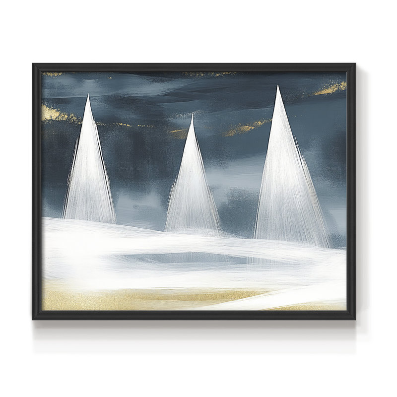 Art de Noël - DLxxi - impression encadrée - réversible, H 8 po x l 10 po, Noir, noir, noir, noir