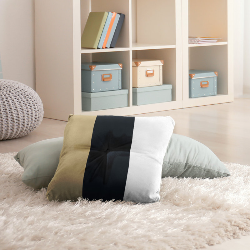  Coussin de sol touffeté, 30 po x 30 po, Noir